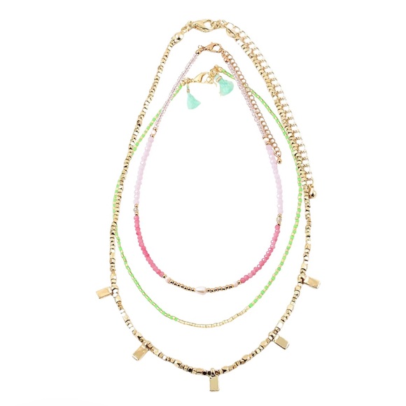 Erin McDermott || Tiny Beaded Rectangle Necklace - Picture 3 of 6